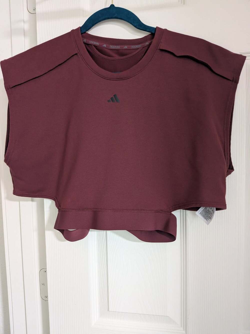 Adidas Power Crop Top Burgundy